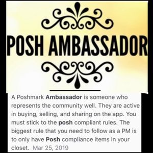“POSH AMBASSADOR CRITERIA”  NFS
